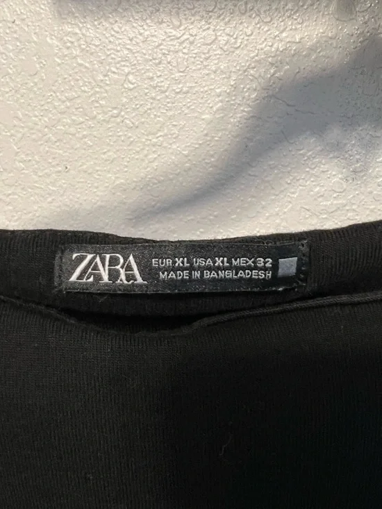 Zara Black Square-Neck Midi Slip Dress with Thin Straps - Picture 3 of 9